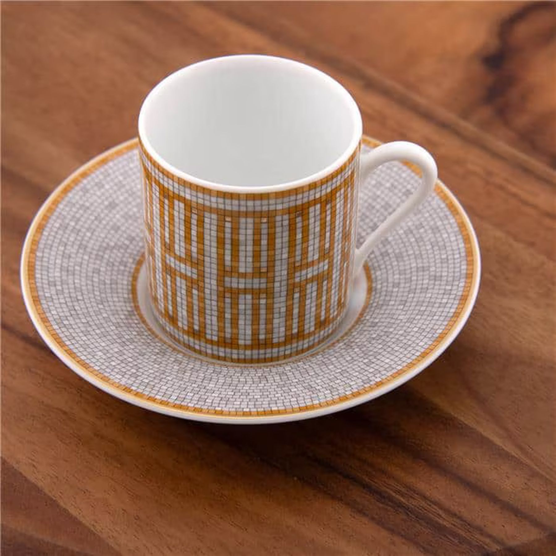 HERMES エルメス モザイク ヴァンキャトル コーヒーカップ＆ソーサー ペア P026017P2