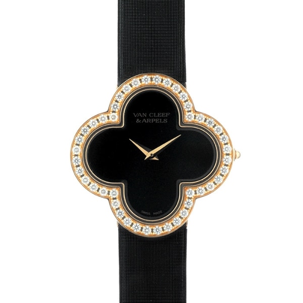 Van Cleef & Arpels ヴァン クリーフ&アーペル アルハンブラ ウォッチ ミディアムモデル イエローゴールド オニキス ダイヤモンド VCARN5HZ00