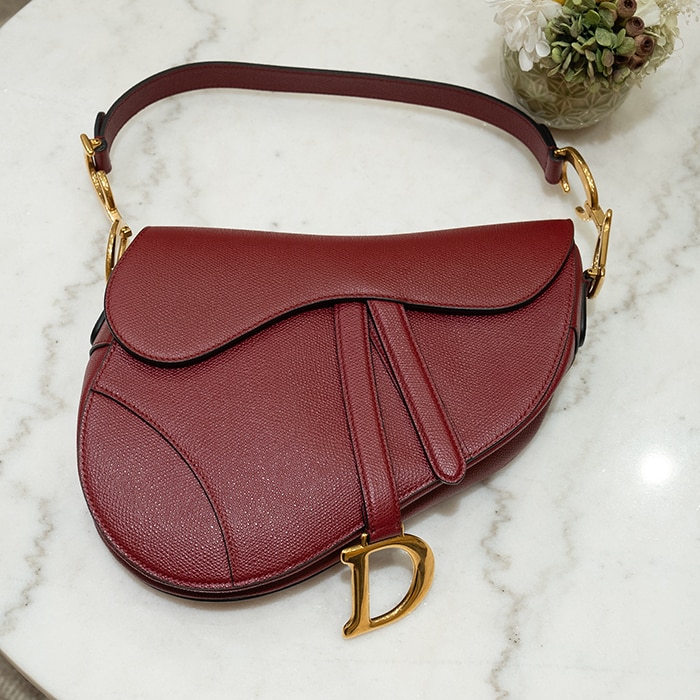 クリスチャン・ディオール サドル バッグ バーガンディー