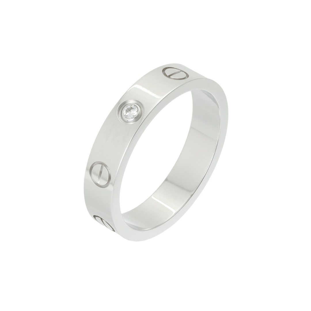 CARTIER ラブ リング SM ホワイトゴールド 1P ダイヤモンド