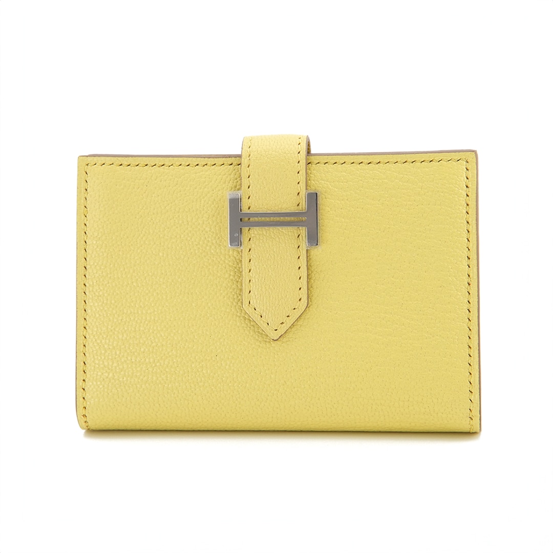 HERMES ベアン カードケース シェーブル リモンチェッロ