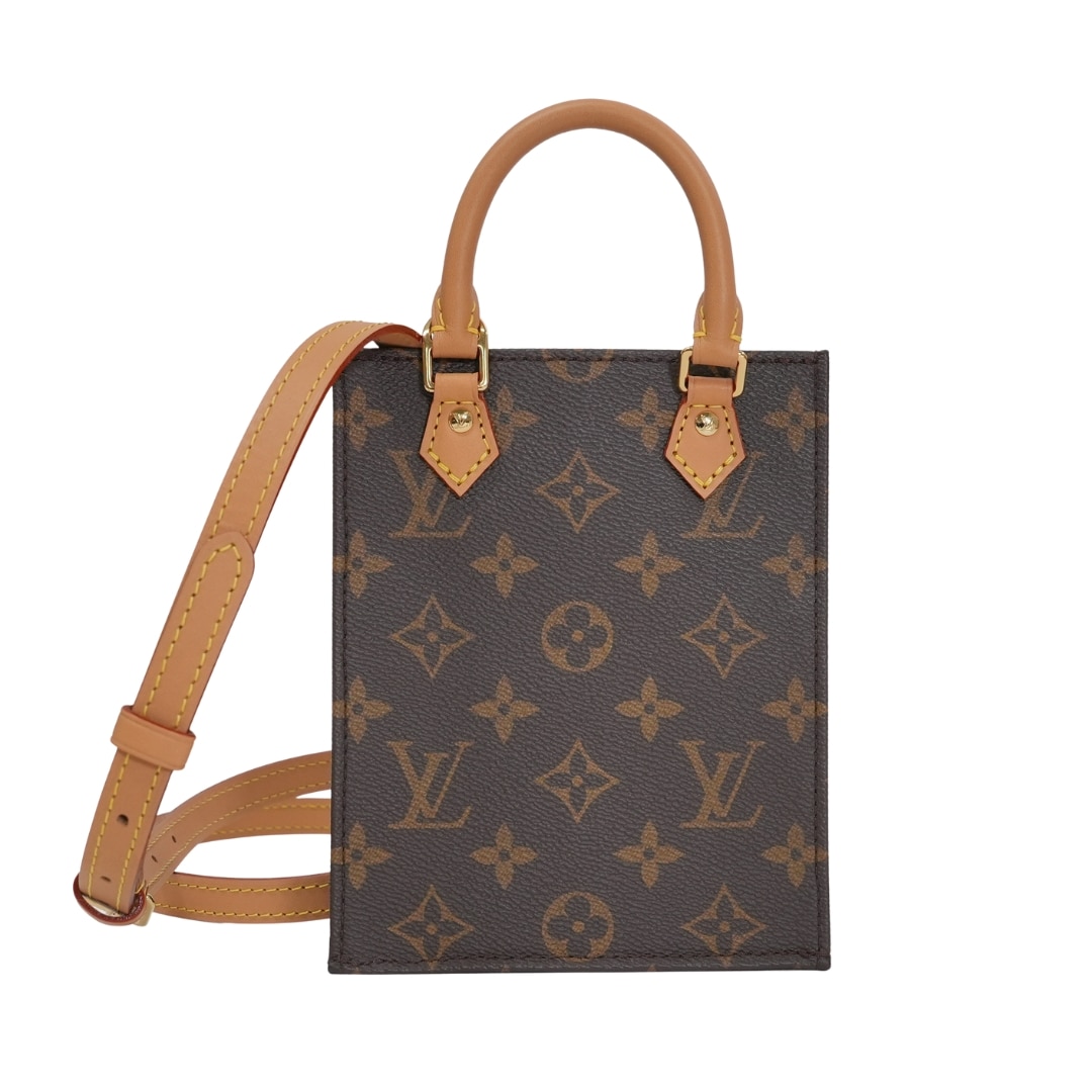 LOUIS VUITTON プティット・サックプラ モノグラム ブラウン