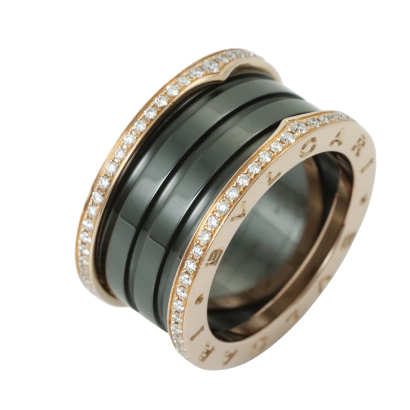 BVLGARI ブルガリ ビーゼロ1 349936 ピンクゴールド セラミック ダイヤモンド 14号