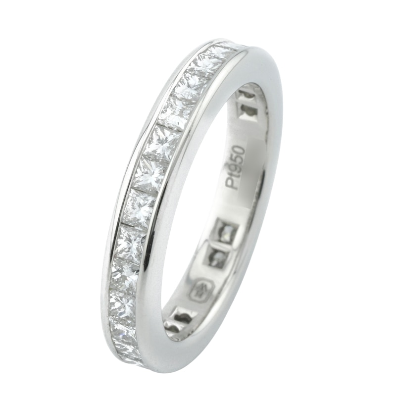 HARRY WINSTON ハリー・ウィンストン プリンセスカット チャネルセット リング プラチナ ダイヤモンド WBDPPCC04C04 7号