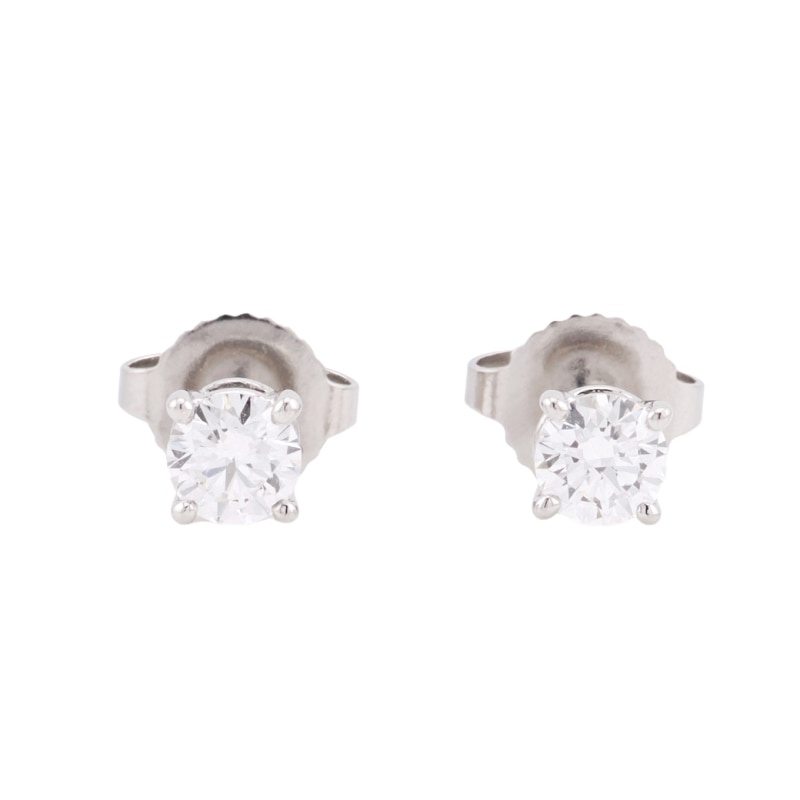 TIFFANY & Co. ティファニー ソリティア ダイヤモンド スタッド ピアス プラチナ 60006690