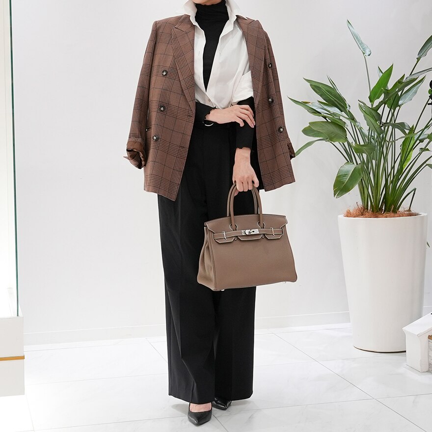 HERMES エルメス バーキン 30 トゴ クレ ゴールド金具