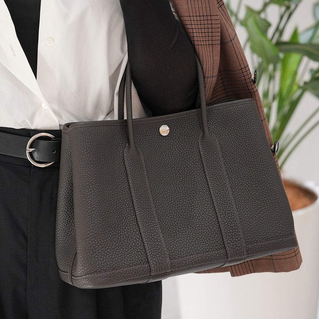 HERMES エルメス ガーデンパーティー TPM ネゴンダ ベブラン シルバー金具