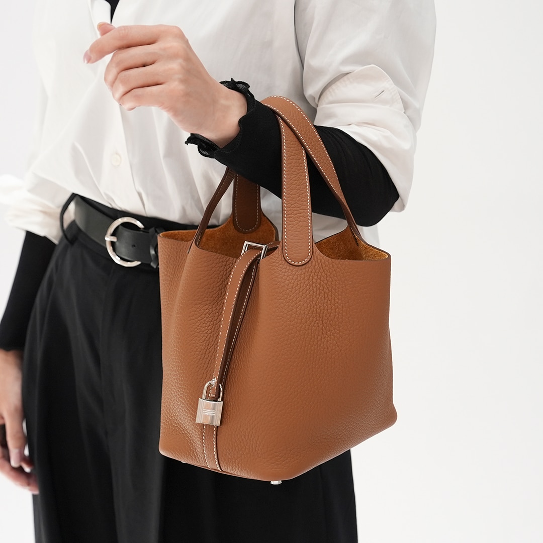 HERMES エルメス ピコタン ロックPM トリヨンクレマンス ゴールド シルバー金具