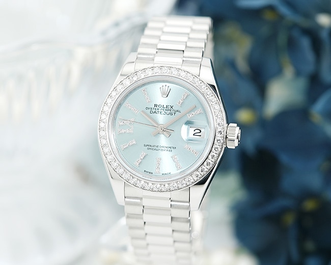ROLEX ロレックス デイトジャスト 28 279136RBR アイスブルー プレジデントブレスレット