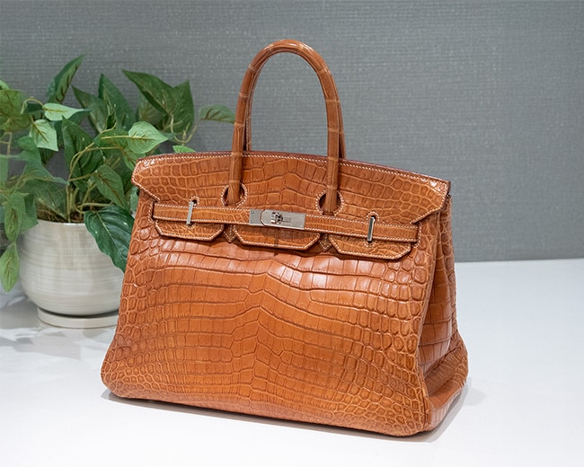 HERMES エルメス バーキン 35 ニロティカス マット ゴールド シルバー金具
