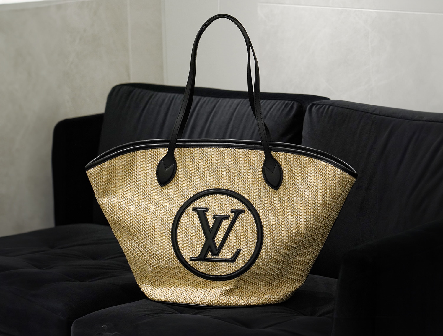LOUIS VUITTON ルイ・ヴィトン サンジャック ニットラフィアノワール M59808