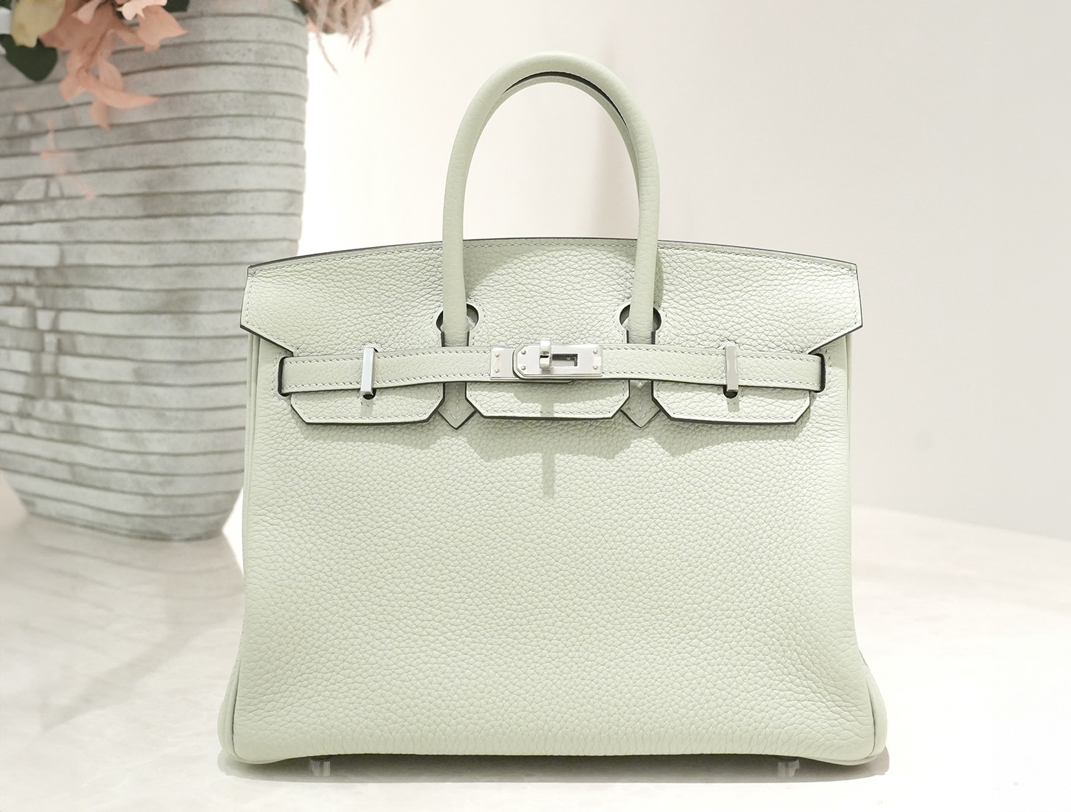 HERMES エルメス バーキン 25 トゴ グリネヴェ シルバー金具