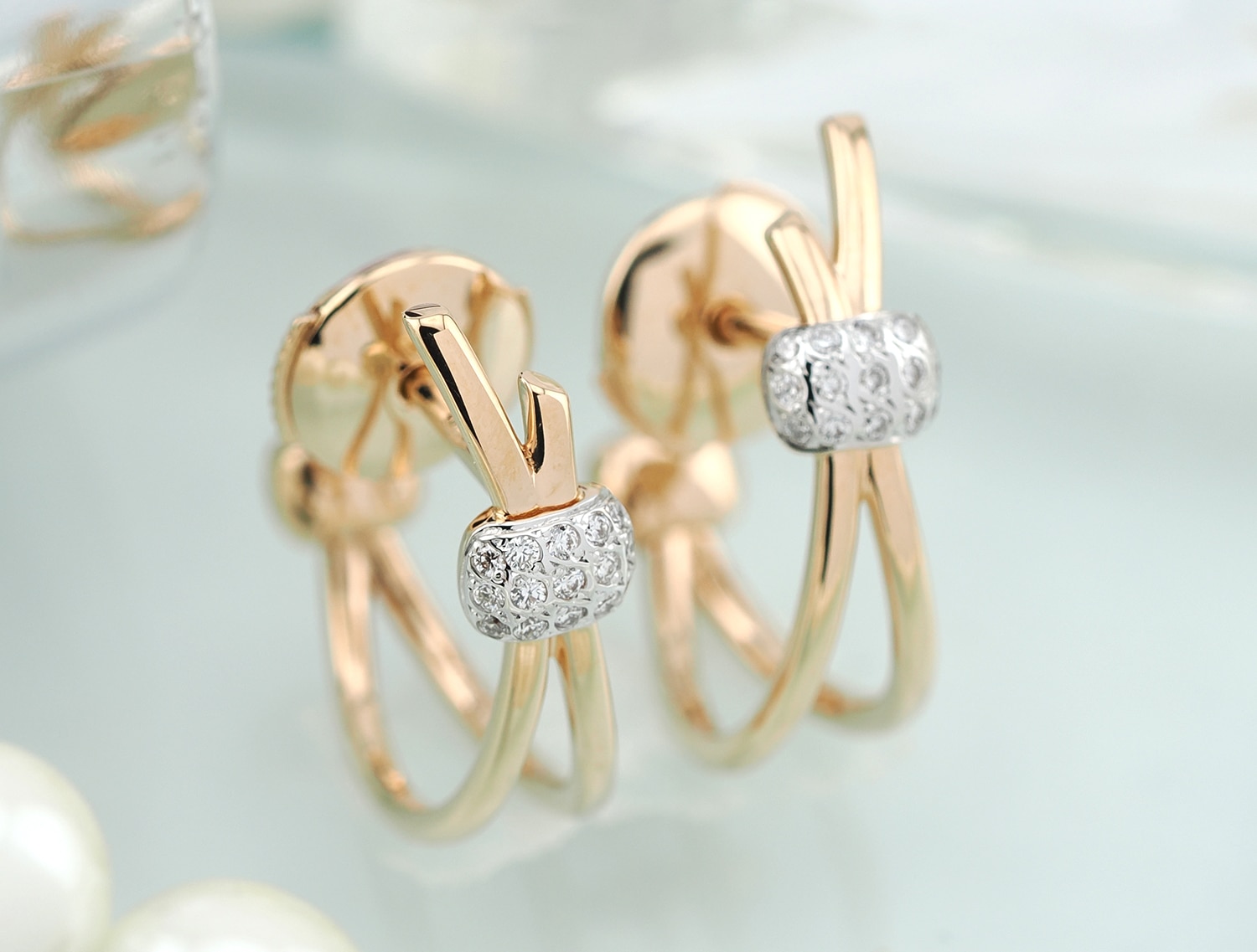 POMELLATO ポメラート イヤリング ピアス ローズゴールド ダイヤモンド POC4012_O7WHR_DB000