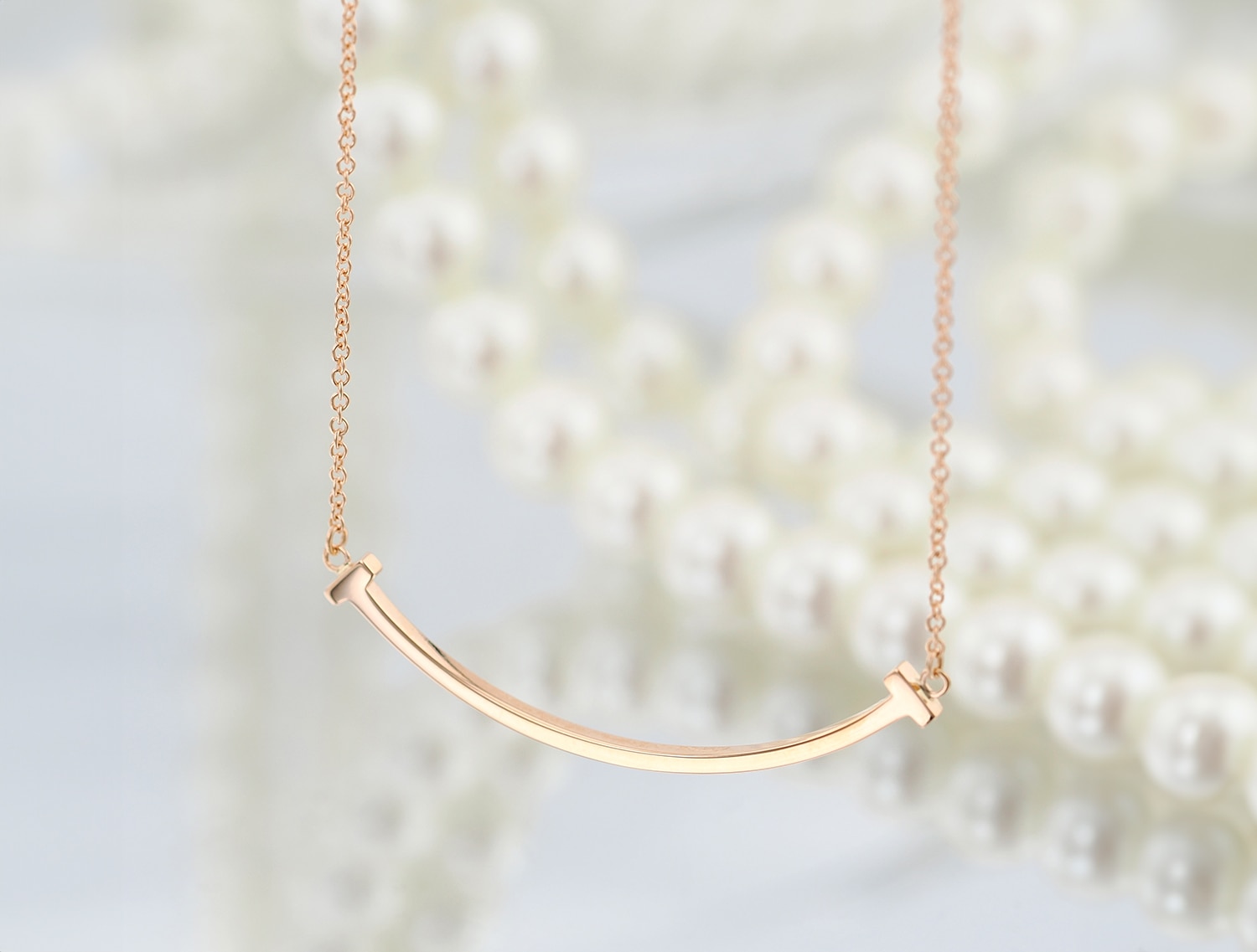 TIFFANY & Co. ティファニー Tスマイル ペンダント ネックレス スモール ローズゴールド 35189432/60011678