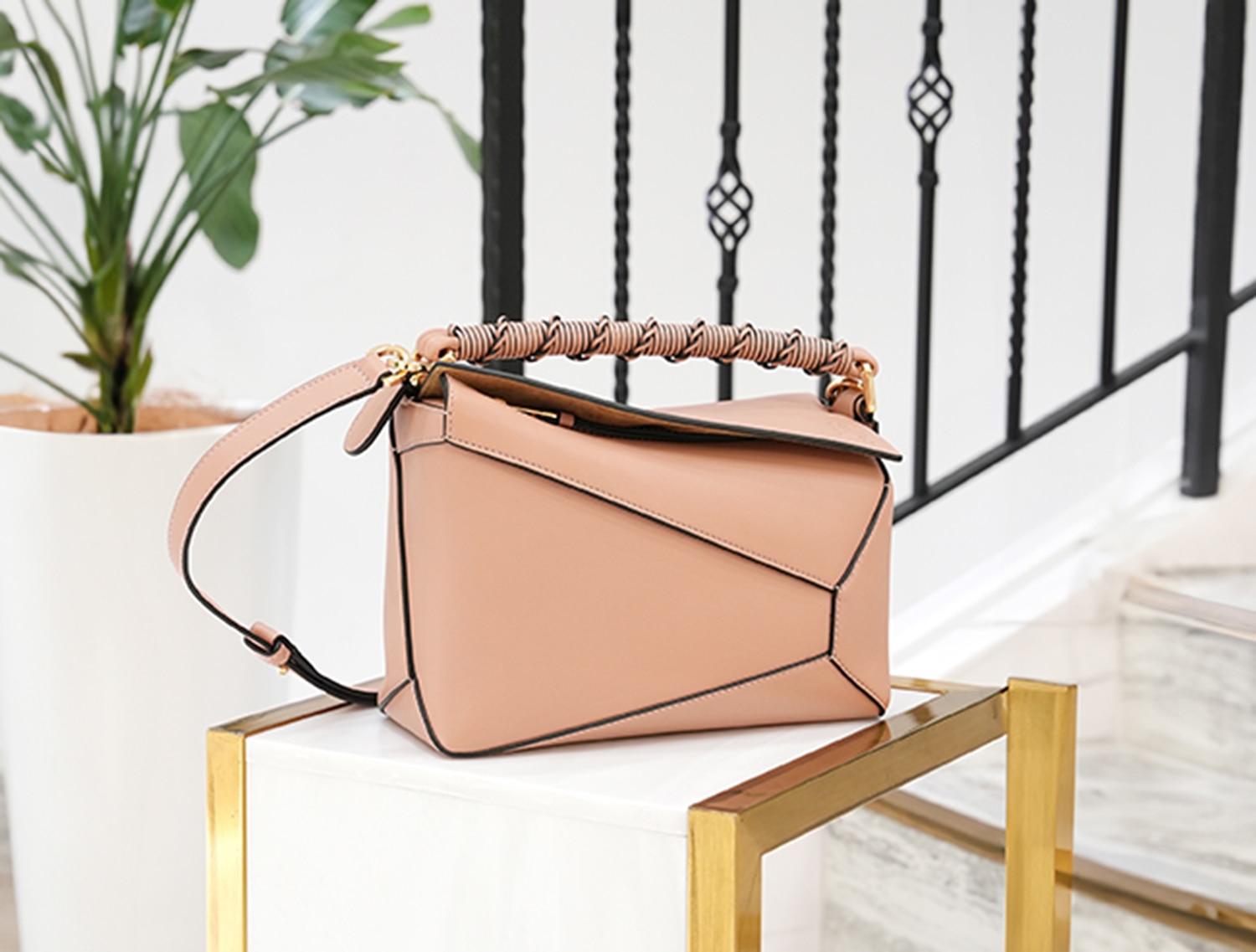 LOEWE ロエベ パズル エッジ バッグ スモール ダスティピンク A510P60X18