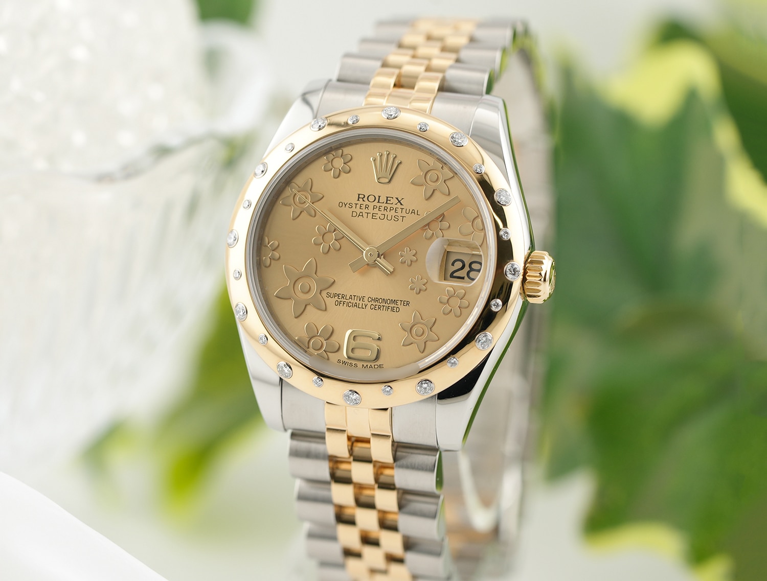 ROLEX ロレックス デイトジャスト 178343 シャンパンフラワー