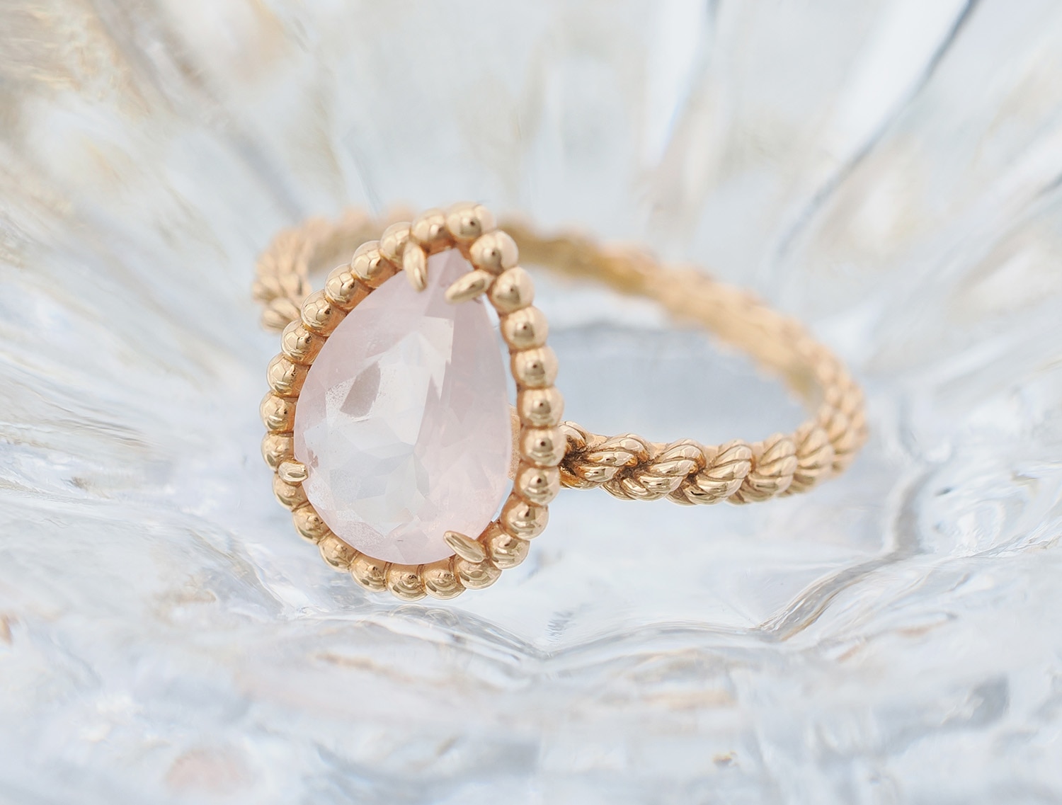 BOUCHERON　ブシュロン セルパンボエム リング スモール ピンクゴールド ピンククォーツ 10号 JRG03184