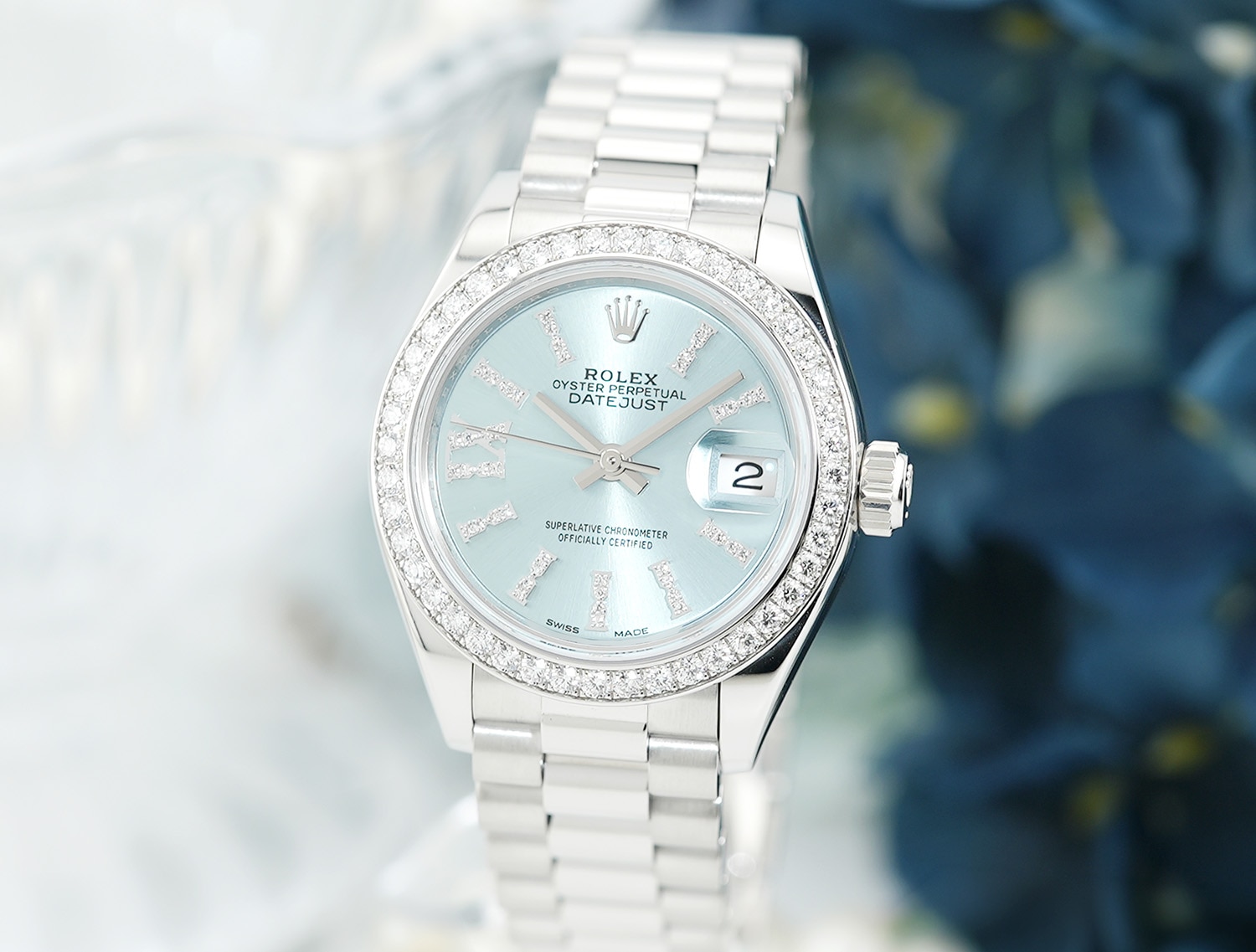 ROLEX ロレックス デイトジャスト 28 279136RBR アイスブルー プレジデントブレスレット