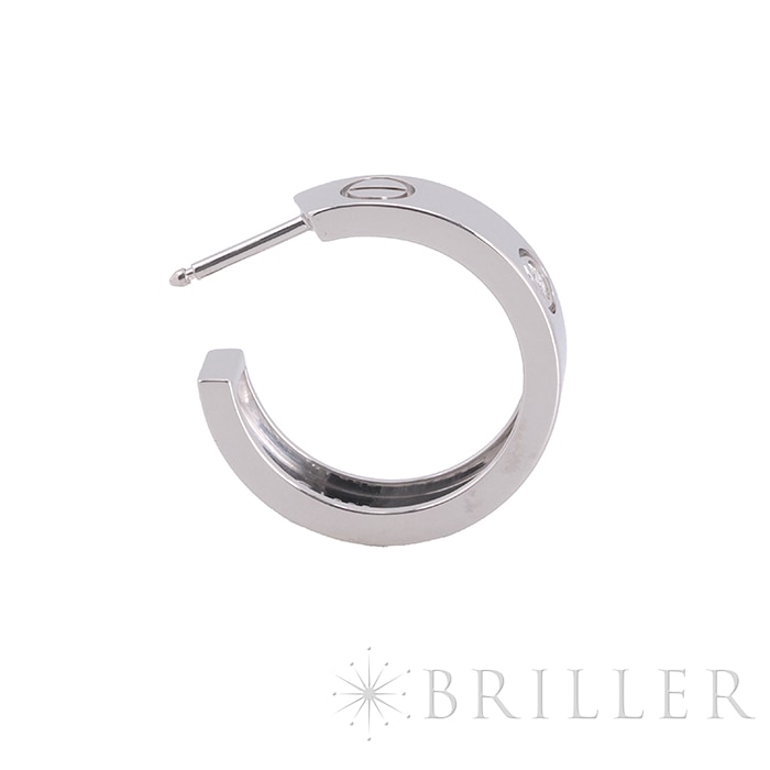 CARTIER カルティエ ラブ フープ ピアス クラシックモデル ダイヤモンド ホワイトゴールド B8022800 9
