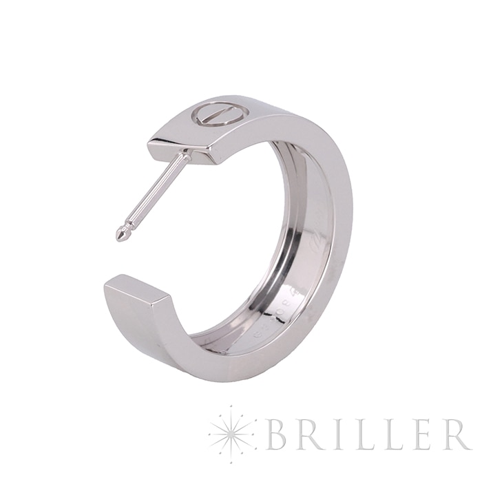 CARTIER カルティエ ラブ フープ ピアス クラシックモデル ダイヤモンド ホワイトゴールド B8022800 10