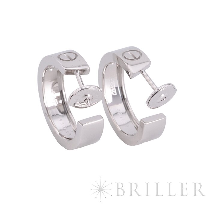 CARTIER カルティエ ラブ フープ ピアス クラシックモデル ダイヤモンド ホワイトゴールド B8022800 12