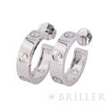 CARTIER カルティエ ラブ フープ ピアス クラシックモデル ダイヤモンド ホワイトゴールド B8022800 5