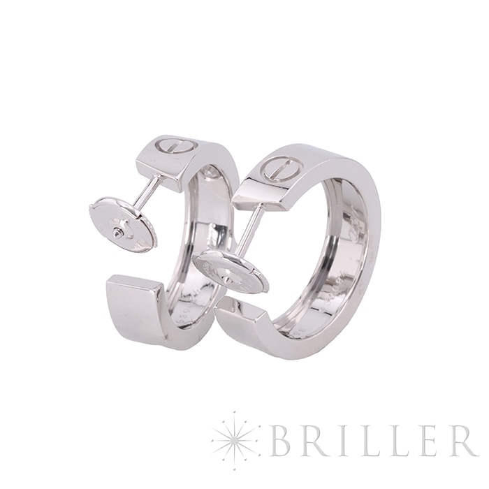 CARTIER カルティエ ラブ フープ ピアス クラシックモデル ダイヤモンド ホワイトゴールド B8022800 6