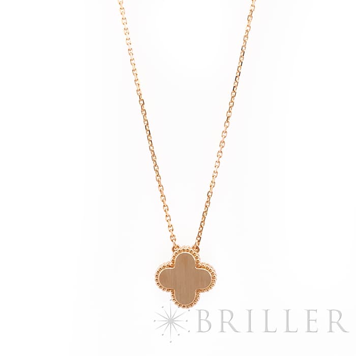 Van Cleef & Arpels ヴァン クリーフ&アーペル アルハンブラ ヴィンテージアルハンブラ ペンダント ネックレス 2023年ホリデー限定 ピンクゴールド シルバーオブシディアン ダイヤモンド VCARP9T000 1