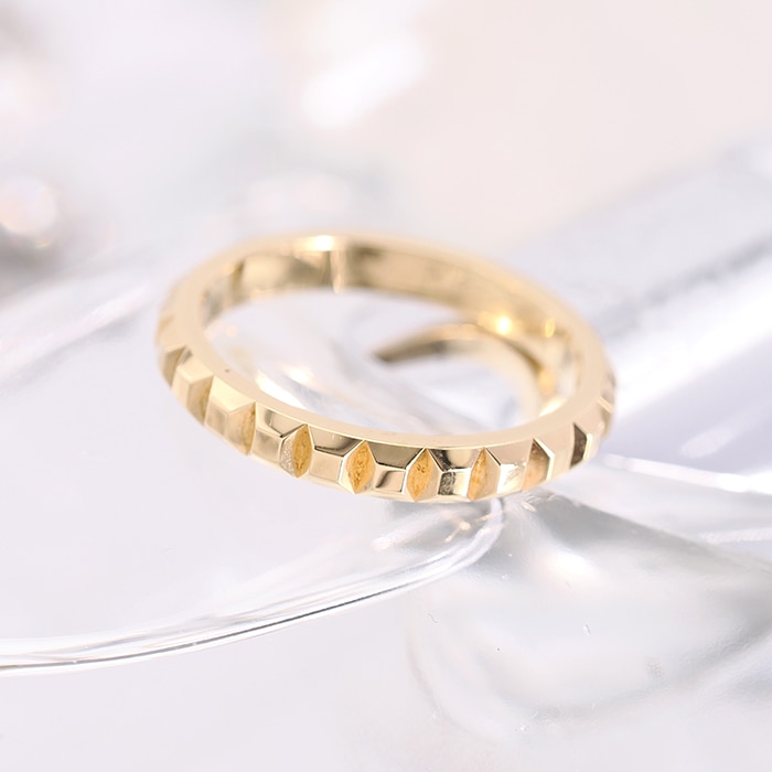 BOUCHERON　ブシュロン キャトル クルドパリ リング ミディアム イエローゴールド 12号 JAL00008【未使用】 2