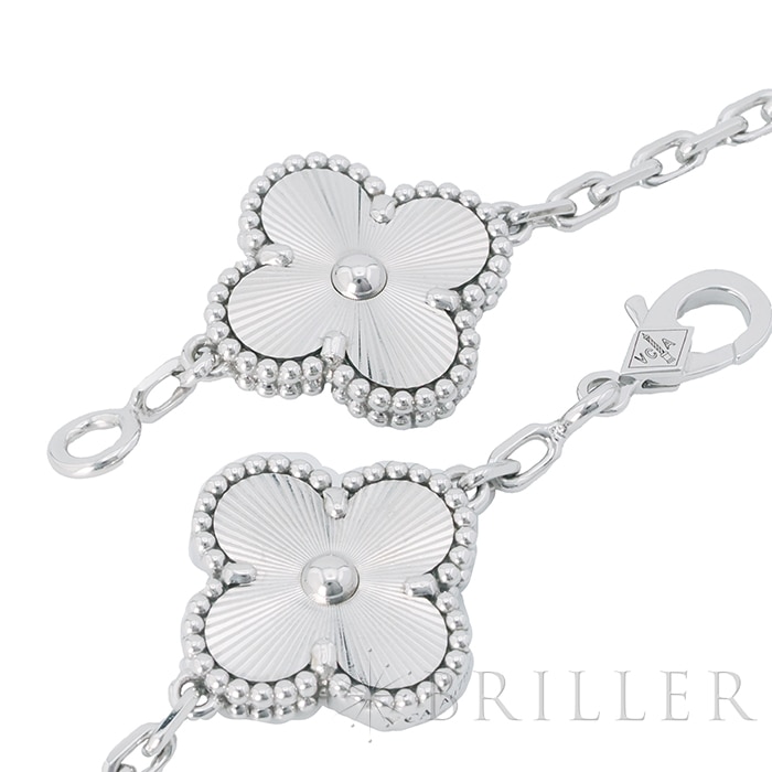 Van Cleef & Arpels ヴァン クリーフ&アーペル アルハンブラ ヴィンテージ アルハンブラ ブレスレット 5モチーフ ホワイトゴールド ギョーシェ VCARP9XE00 9