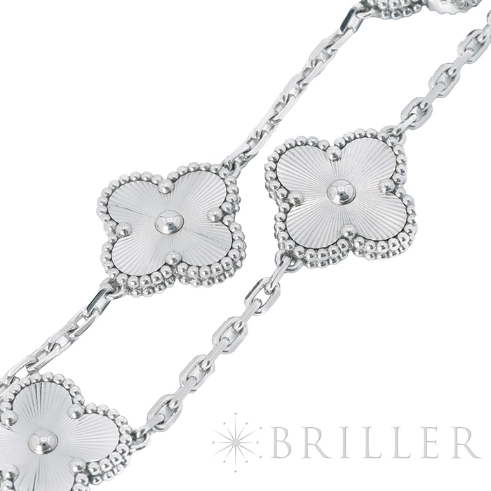 Van Cleef & Arpels ヴァン クリーフ&アーペル アルハンブラ ヴィンテージ アルハンブラ ブレスレット 5モチーフ ホワイトゴールド ギョーシェ VCARP9XE00 10