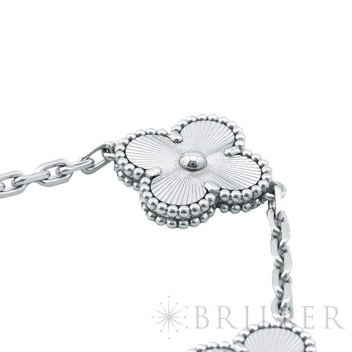 Van Cleef & Arpels ヴァン クリーフ&アーペル アルハンブラ ヴィンテージ アルハンブラ ブレスレット 5モチーフ ホワイトゴールド ギョーシェ VCARP9XE00 11