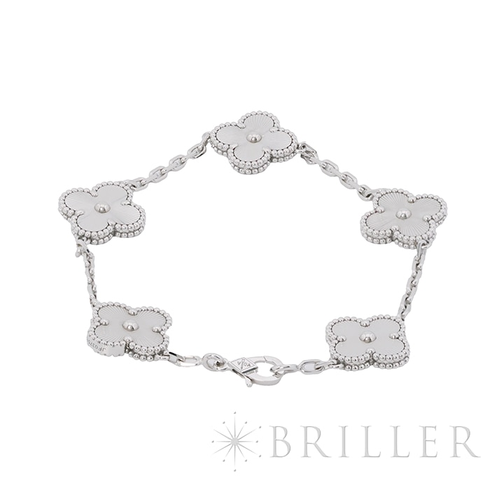 Van Cleef & Arpels ヴァン クリーフ&アーペル アルハンブラ ヴィンテージ アルハンブラ ブレスレット 5モチーフ ホワイトゴールド ギョーシェ VCARP9XE00 1