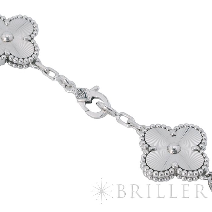 Van Cleef & Arpels ヴァン クリーフ&アーペル アルハンブラ ヴィンテージ アルハンブラ ブレスレット 5モチーフ ホワイトゴールド ギョーシェ VCARP9XE00 6