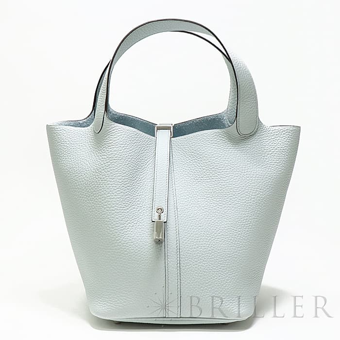 エルメス ピコタンロック MMサイズ ブルーペール/G金具 エルメス ピコタンロック MMサイズ ブルーペール/G金具