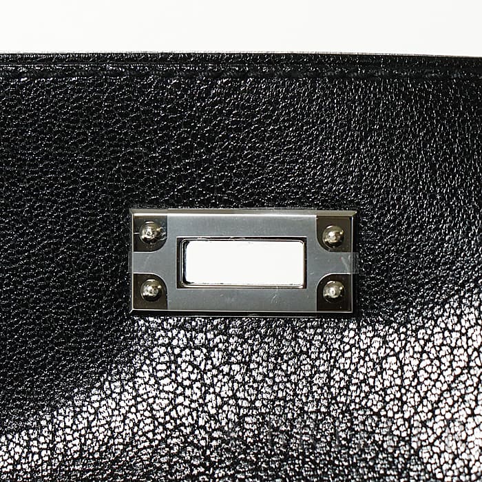 HERMES エルメス ケリー 25 外縫い シェーブル ブラック シルバー金具 11