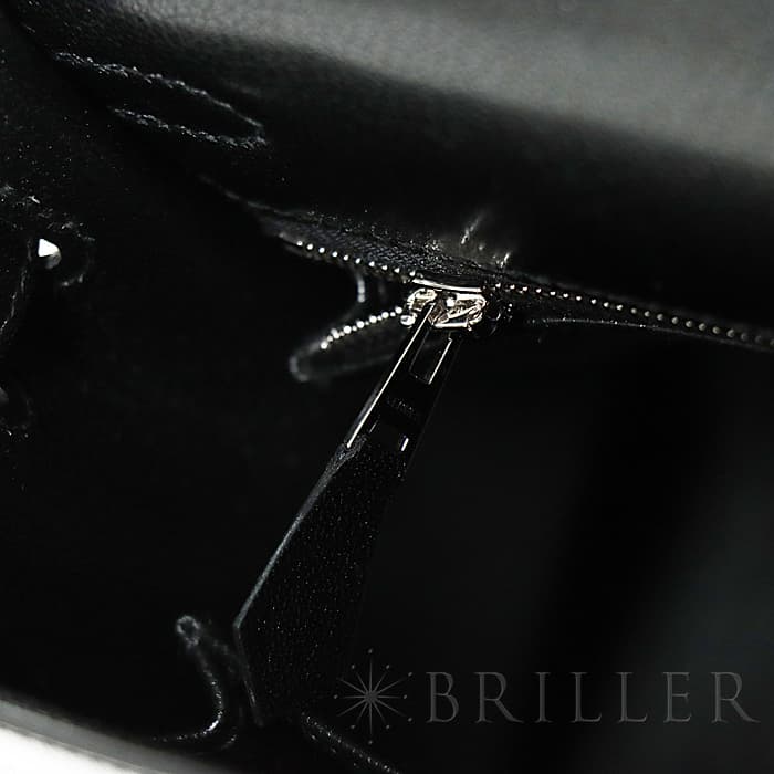 HERMES エルメス ケリー 25 外縫い シェーブル ブラック シルバー金具 13