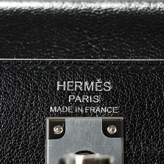 HERMES エルメス ケリー 25 外縫い シェーブル ブラック シルバー金具 14