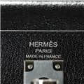 HERMES エルメス ケリー 25 外縫い シェーブル ブラック シルバー金具 14