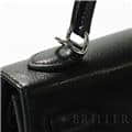 HERMES エルメス ケリー 25 外縫い シェーブル ブラック シルバー金具 21