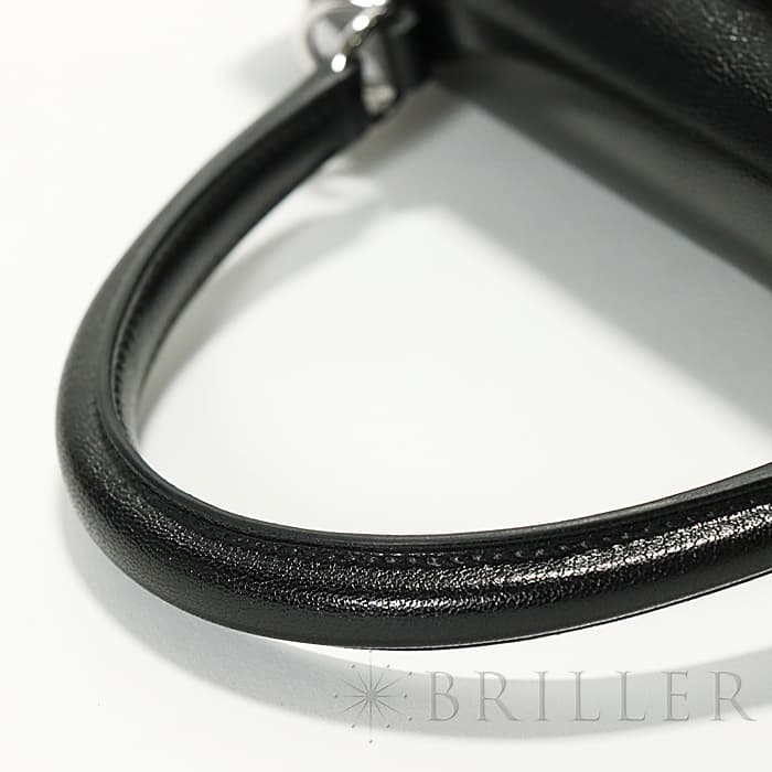 HERMES エルメス ケリー 25 外縫い シェーブル ブラック シルバー金具 5