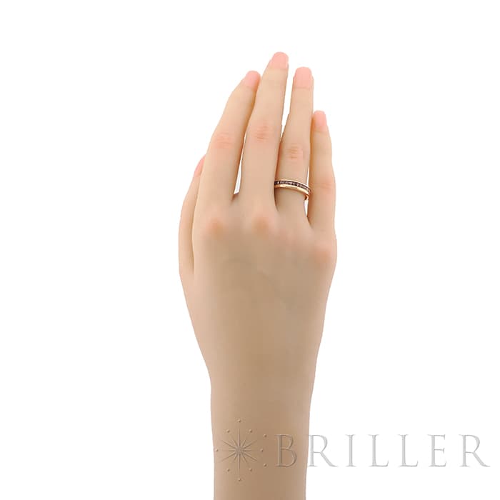 BOUCHERON　ブシュロン キャトル クラシック リング ハーフ ピンクゴールド ブラウンPVD 13号 JAL00175 13