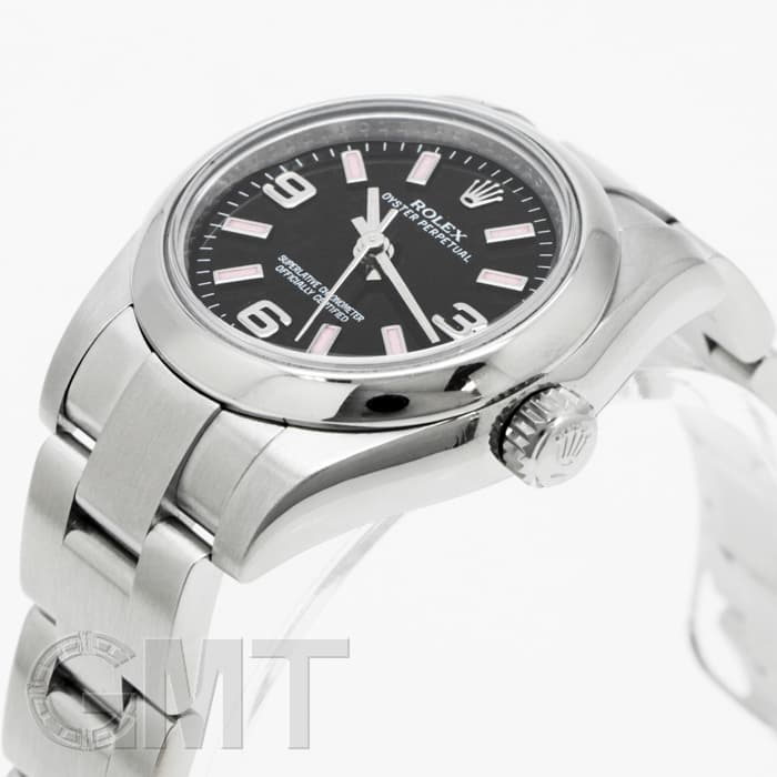 ROLEX ロレックス オイスターパーペチュアル 176200 ブラック 369 ピンクバー 12