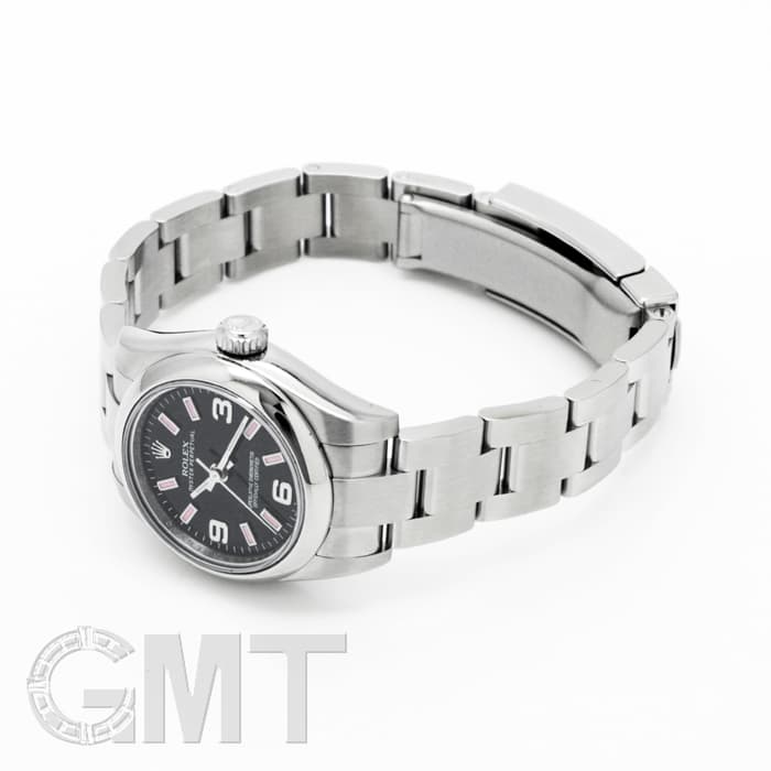 ROLEX ロレックス オイスターパーペチュアル 176200 ブラック 369 ピンクバー 14
