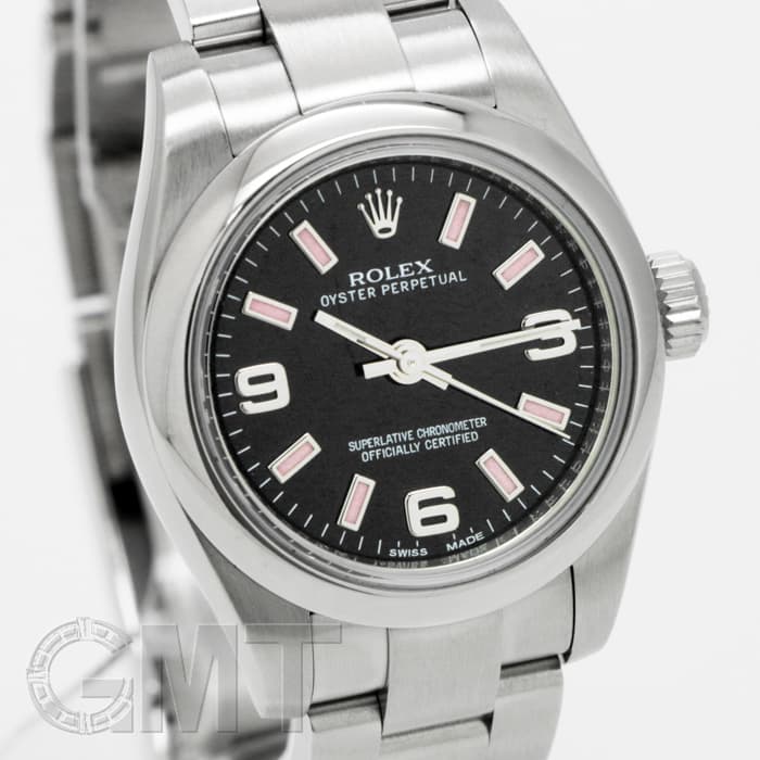 ROLEX ロレックス オイスターパーペチュアル 176200 ブラック 369 ピンクバー 4