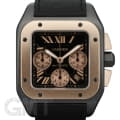 CARTIER カルティエ サントス 100 XL クロノグラフ ADLCコーティング ピンクゴールドべゼル W2020004