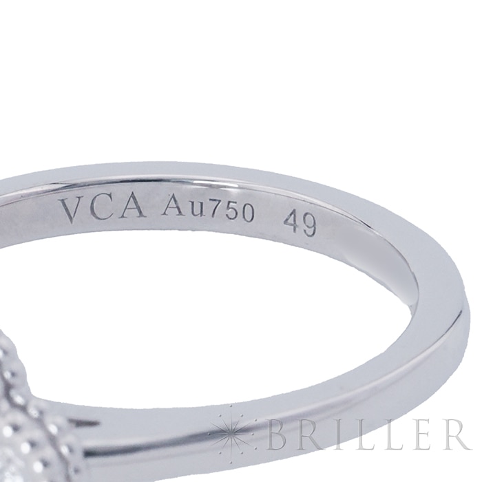 Van Cleef & Arpels ヴァン クリーフ&アーペル スウィート アルハンブラ リング ホワイトゴールド ダイヤモンド VCARO85800 9号 9