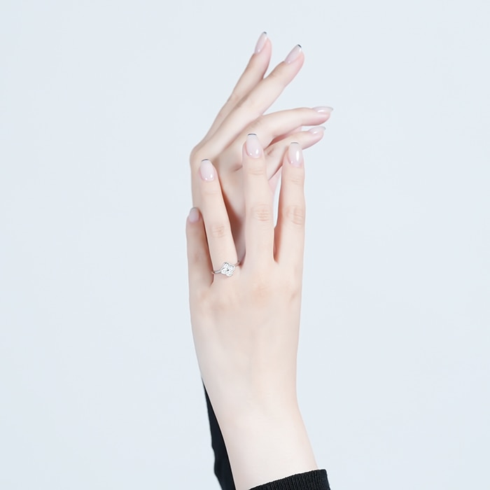 Van Cleef & Arpels ヴァン クリーフ&アーペル スウィート アルハンブラ リング ホワイトゴールド ダイヤモンド VCARO85800 9号 14