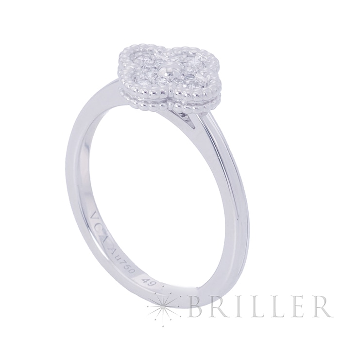 Van Cleef & Arpels ヴァン クリーフ&アーペル スウィート アルハンブラ リング ホワイトゴールド ダイヤモンド VCARO85800 9号 4