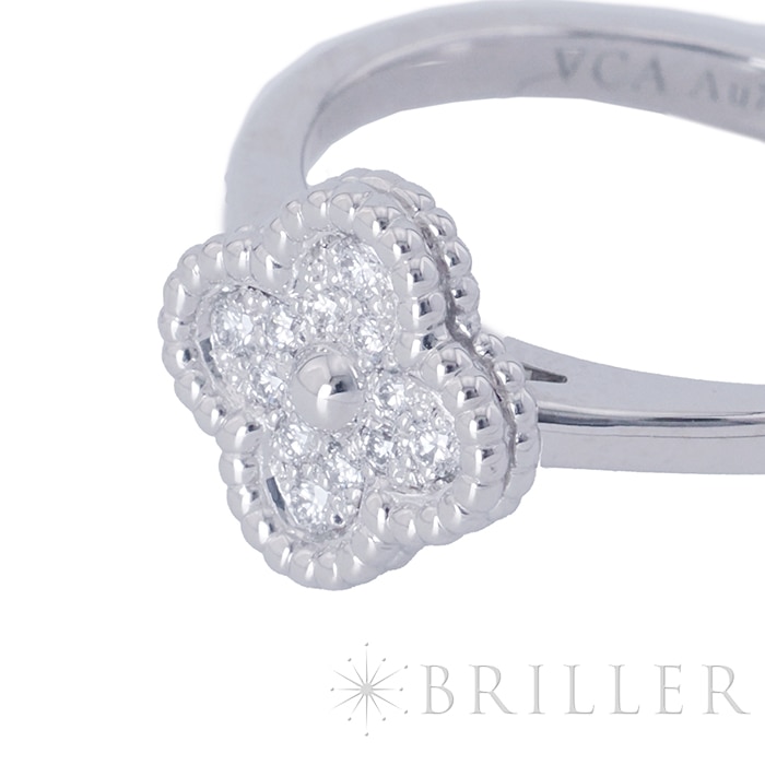 Van Cleef & Arpels ヴァン クリーフ&アーペル スウィート アルハンブラ リング ホワイトゴールド ダイヤモンド VCARO85800 9号 5